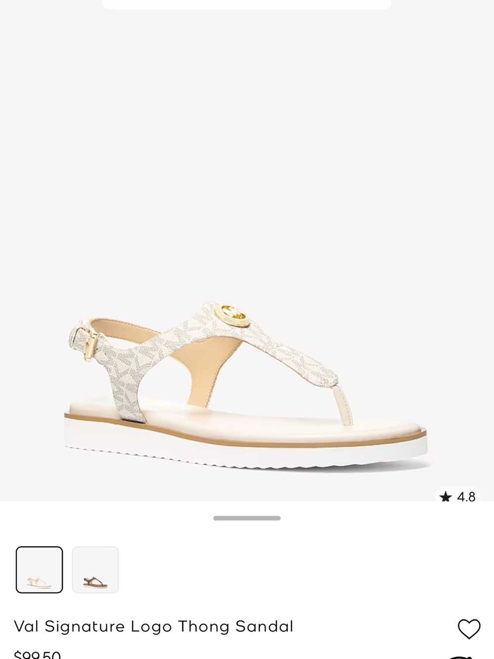 Michael Kors Val Signature Thong Sandal